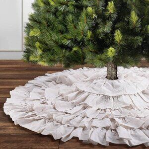 Ruffle Xmas tree skirt 48''